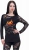 Flaming Rose - Lace One Shoulder Spiral